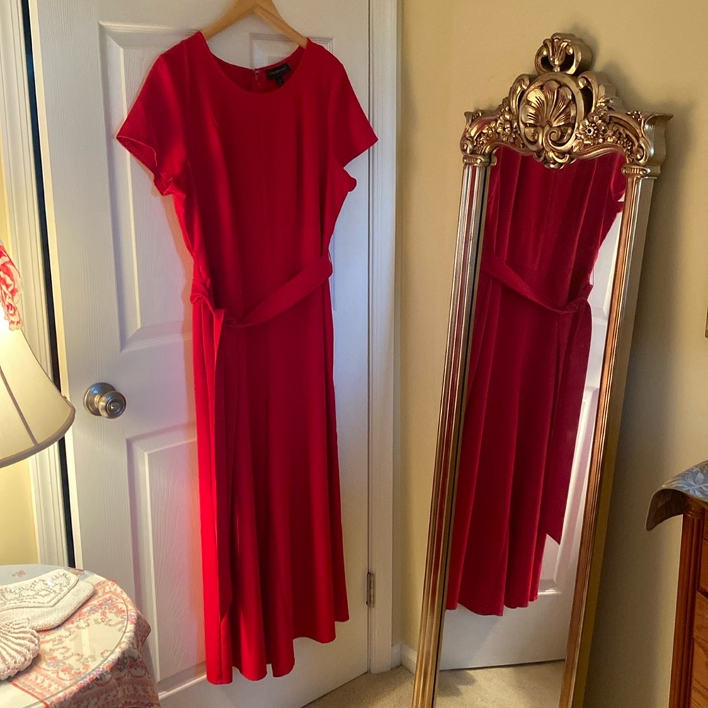 🔥🌹 Red Lane Bryant Jumpsuit Pants formal size plus Pockets!!
